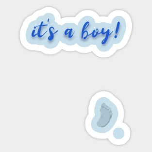 Baby boy blue footprint Sticker